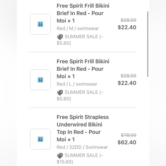 Pour Moi coordinating bikini sets 32DD tops and bottoms in M and L - Picture 15 of 15